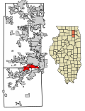 Kendall County Illinois Incorporated and Unincorporated areas Montgomery Highlighted